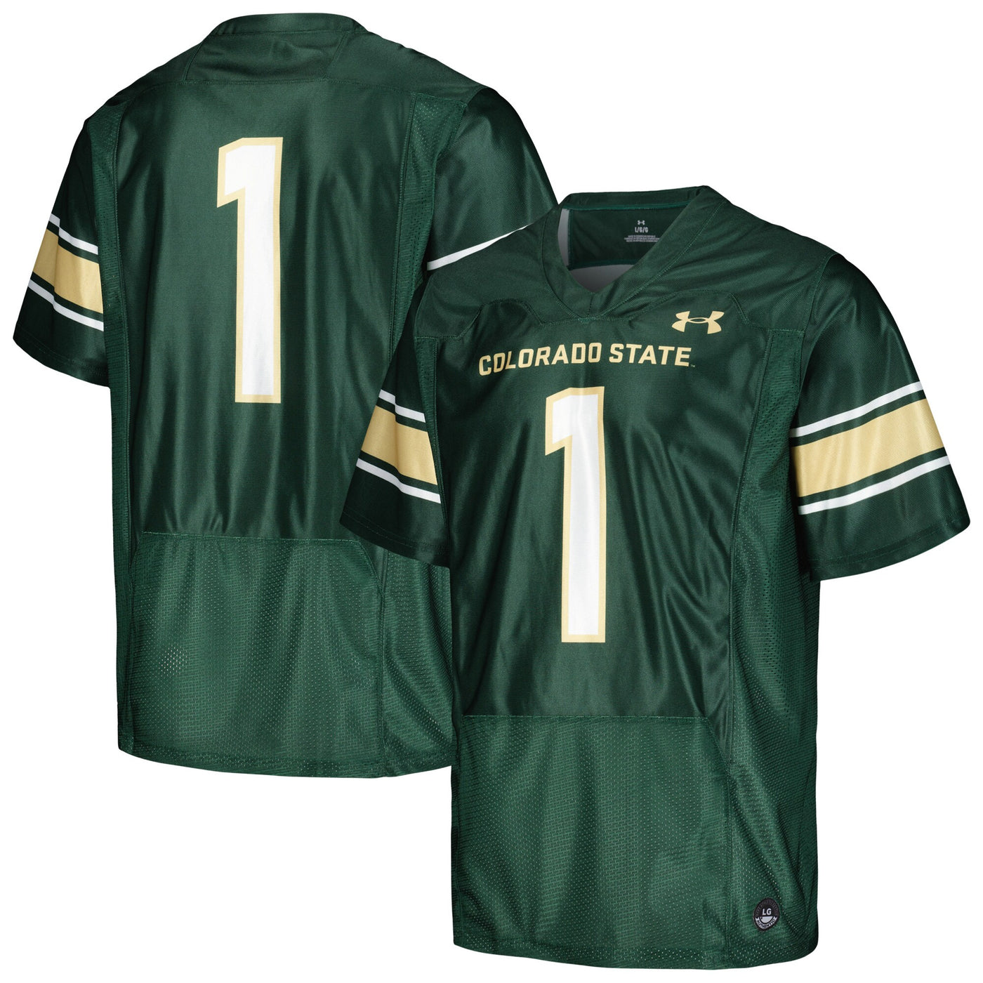 Under Armour #1 Green Colorado State Rams Replica Football Jersey