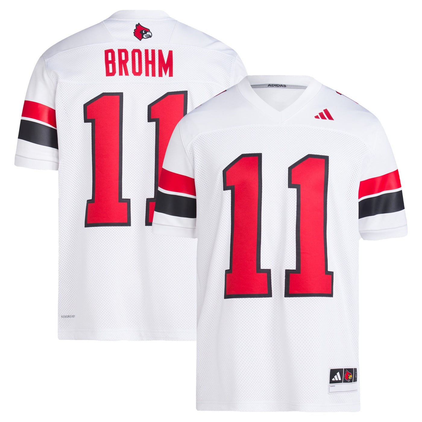 adidas Jeff Brohm White Louisville Cardinals Football Icon Premier Jersey
