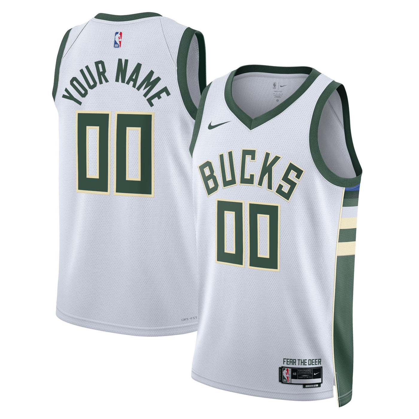 Milwaukee Bucks Nike Association Swingman Jersey - Custom