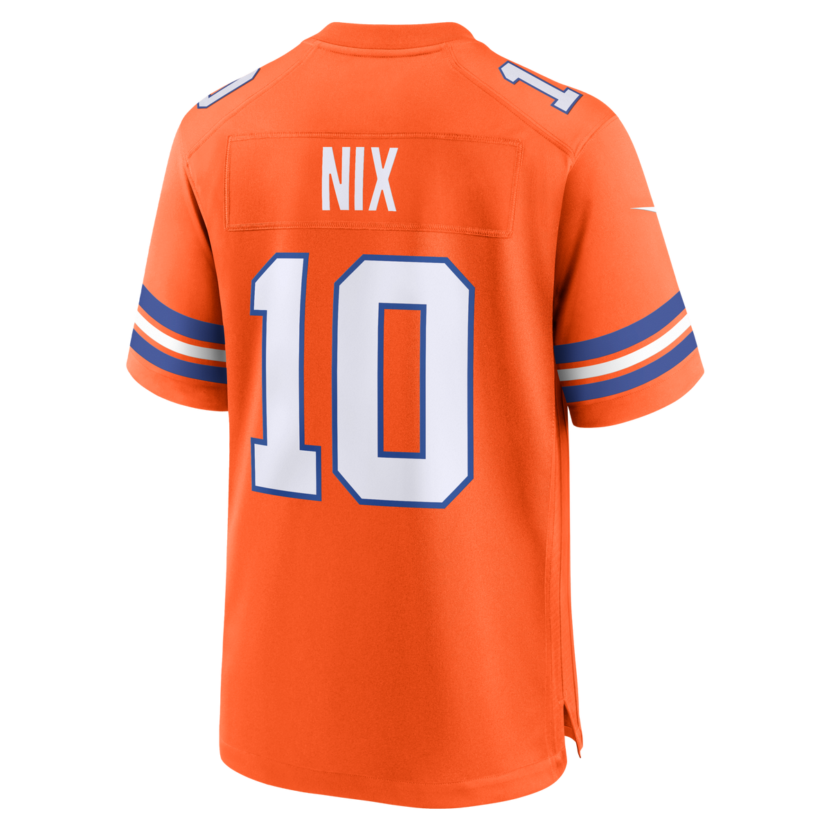 Denver Broncos Bo Nix Orange Mile High Collection 1977 Throwback Player Game Jersey