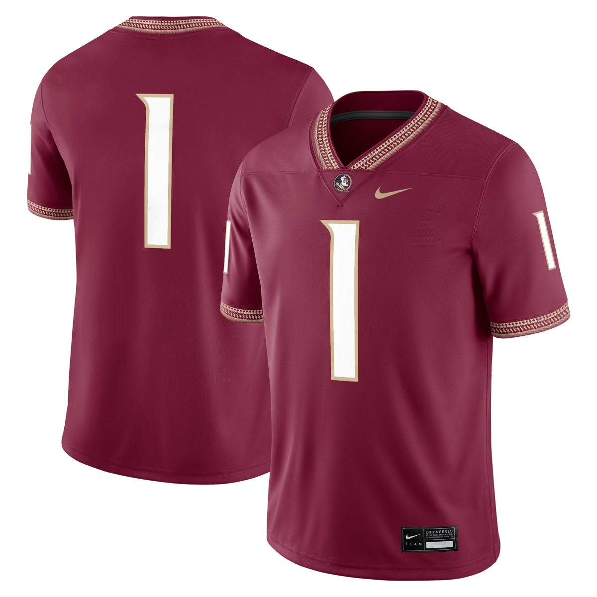 #1 Florida State Seminoles Game Jersey - Garnet