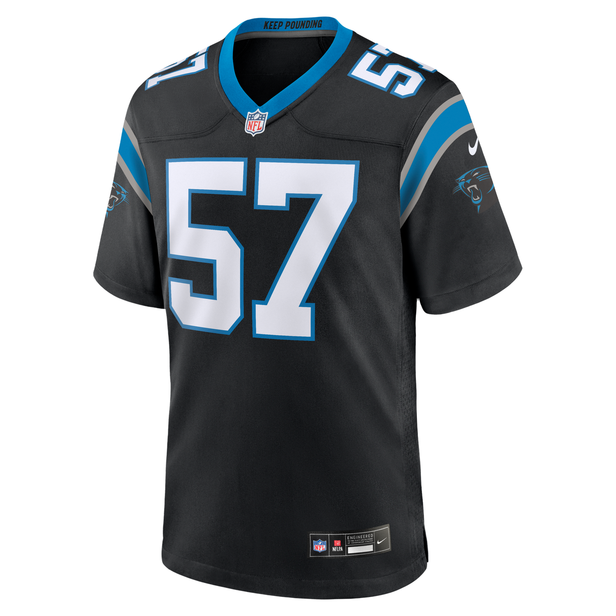 Carolina Panthers Monroe Freeling Black 2026 NFL Draft First Round Pick No. 19 Team Game Jersey