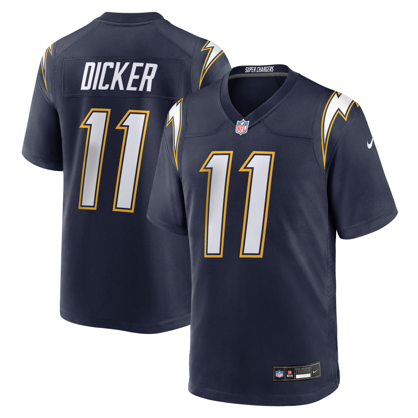 Los Angeles Chargers Cameron Dicker Nike Navy Alternate Game Jersey
