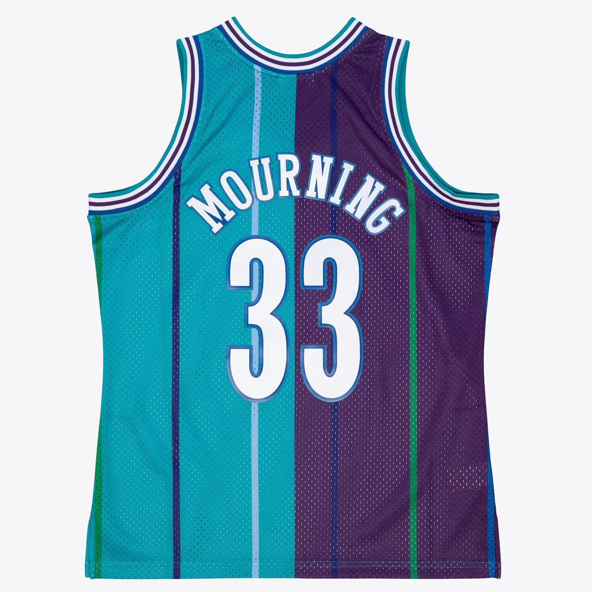 Charlotte Hornets Mitchell & Ness Alonzo Mourning 1994 Split Swingman Jersey