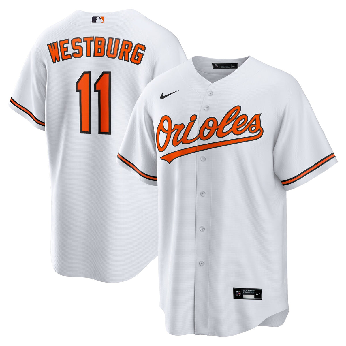 Baltimore Orioles Jordan Westburg White Home Replica Jersey