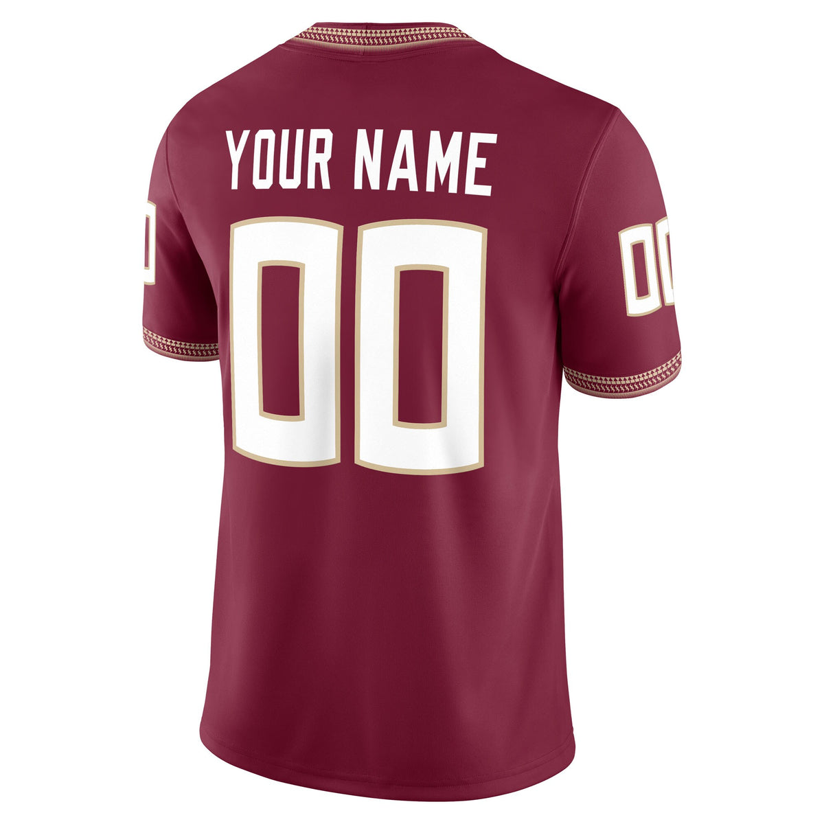 Florida State Seminoles Custom Football Game Jersey - Garnet