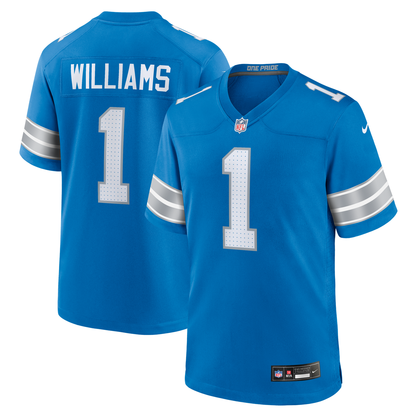 Detroit Lions Jameson Williams Nike Blue Game Player Jersey