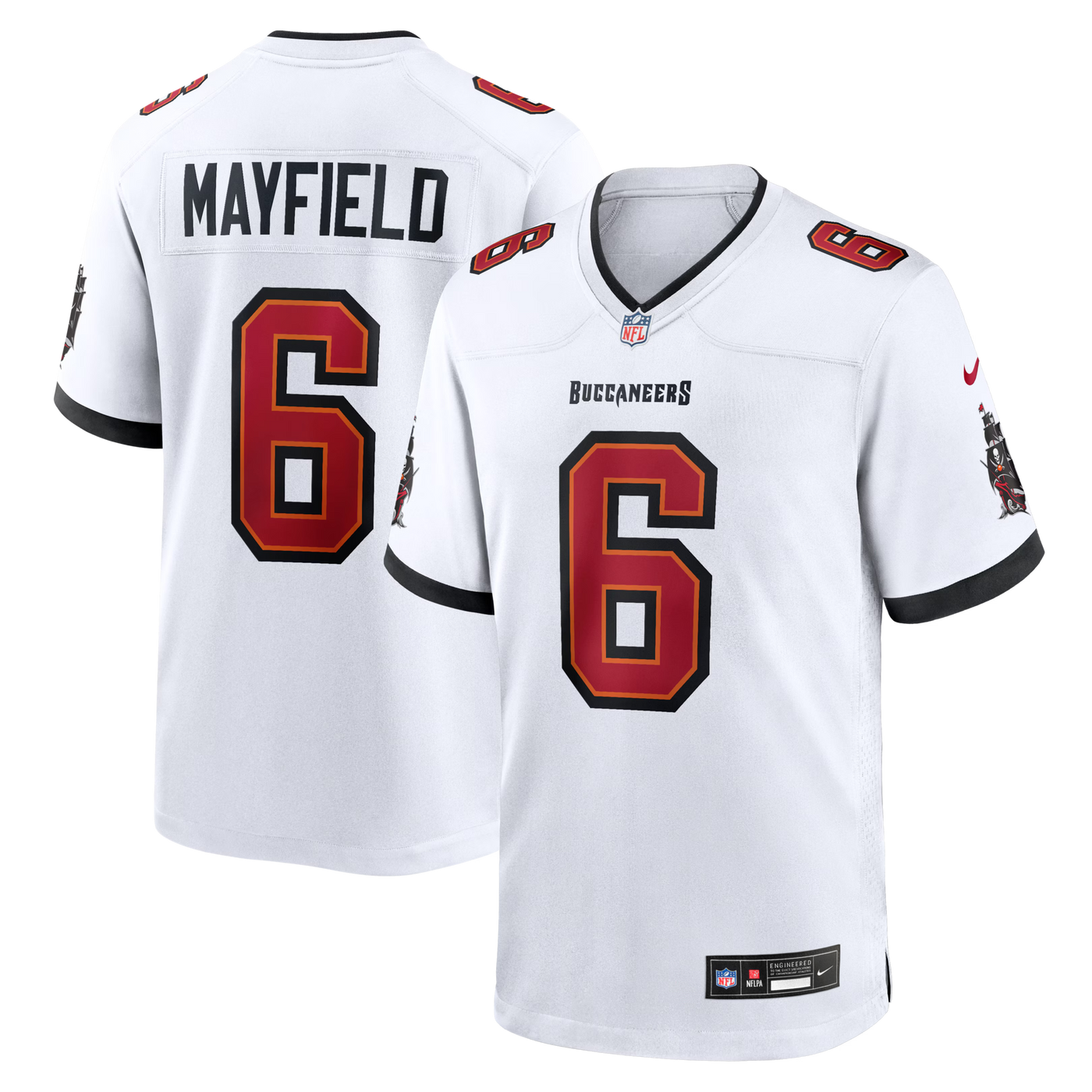 Tampa Bay Buccaneers Baker Mayfield Nike White Away Game Jersey