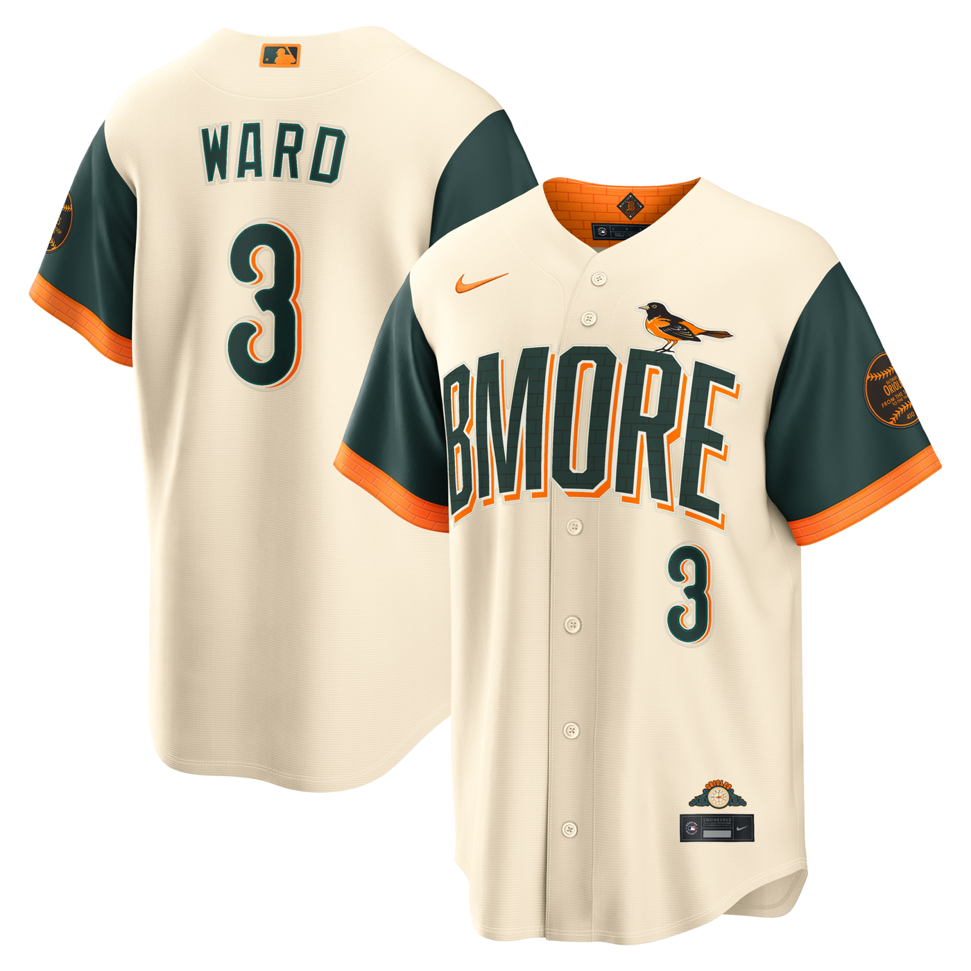 Baltimore Orioles Taylor Ward Nike Cream 2026 City Connect Stadium Jersey