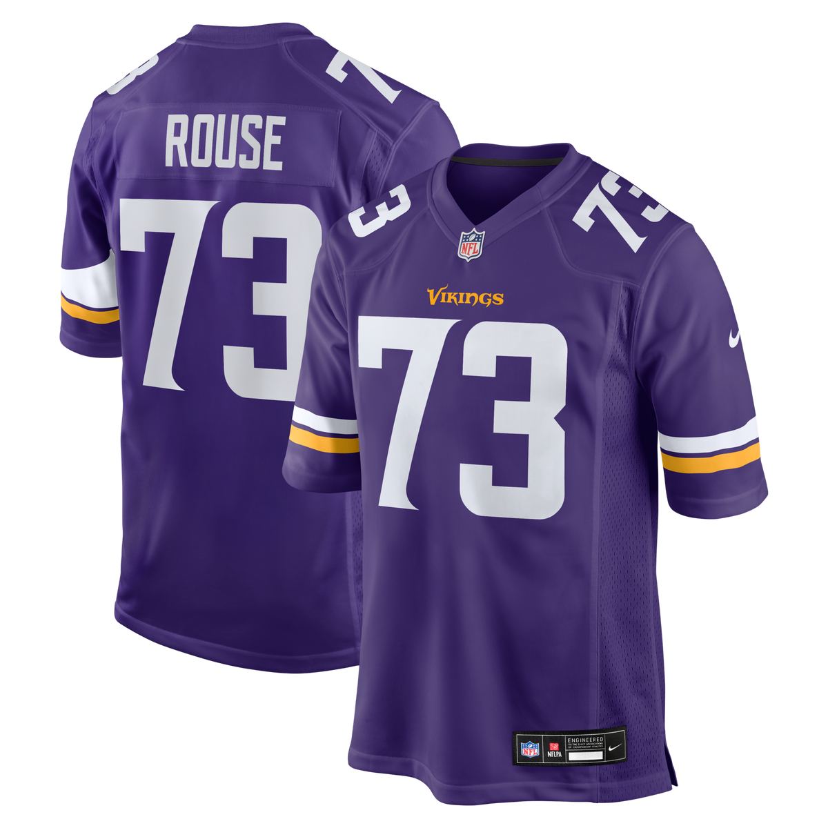 Minnesota Vikings Walter Rouse Purple Team Game Jersey