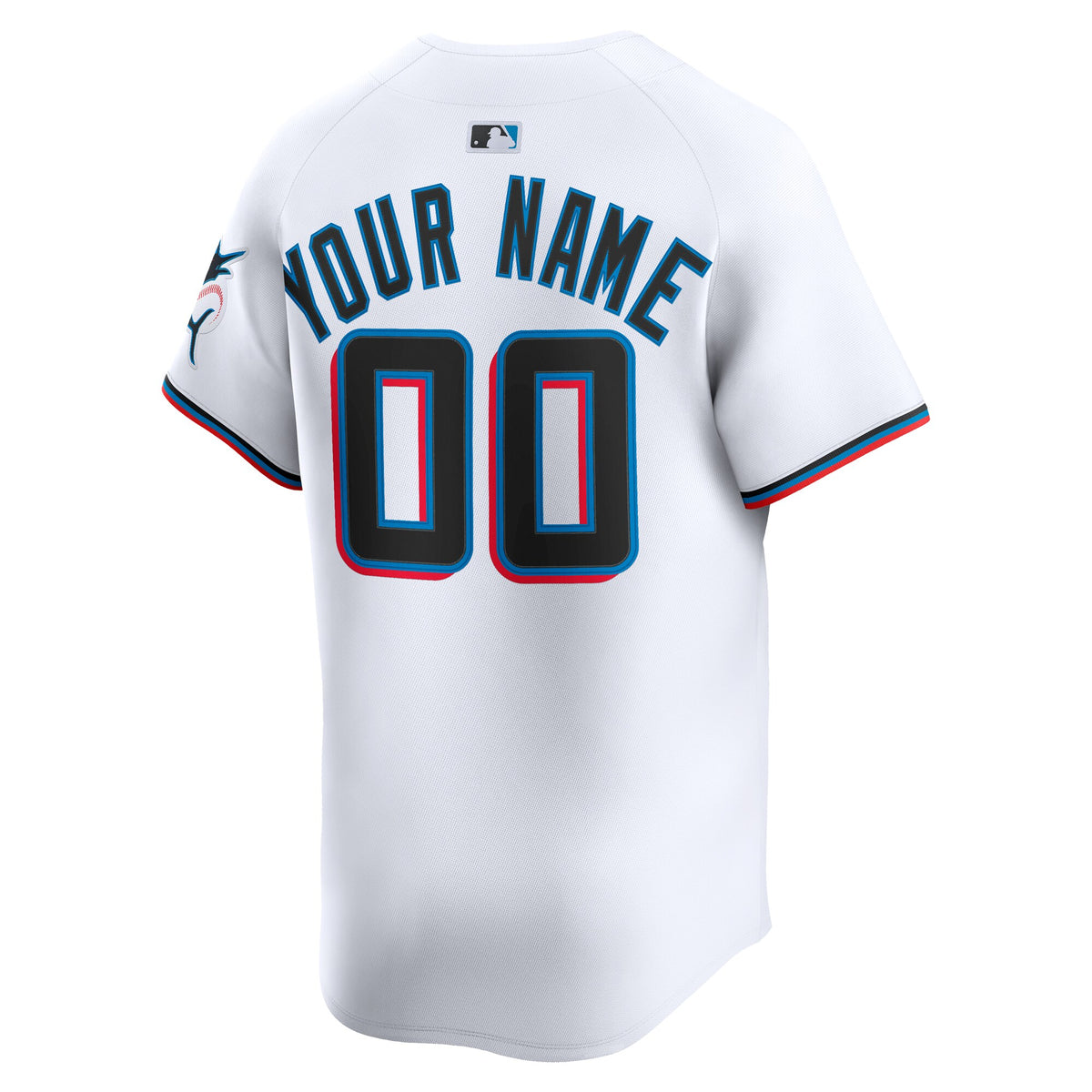 Miami Marlins White Home Limited Custom Jersey