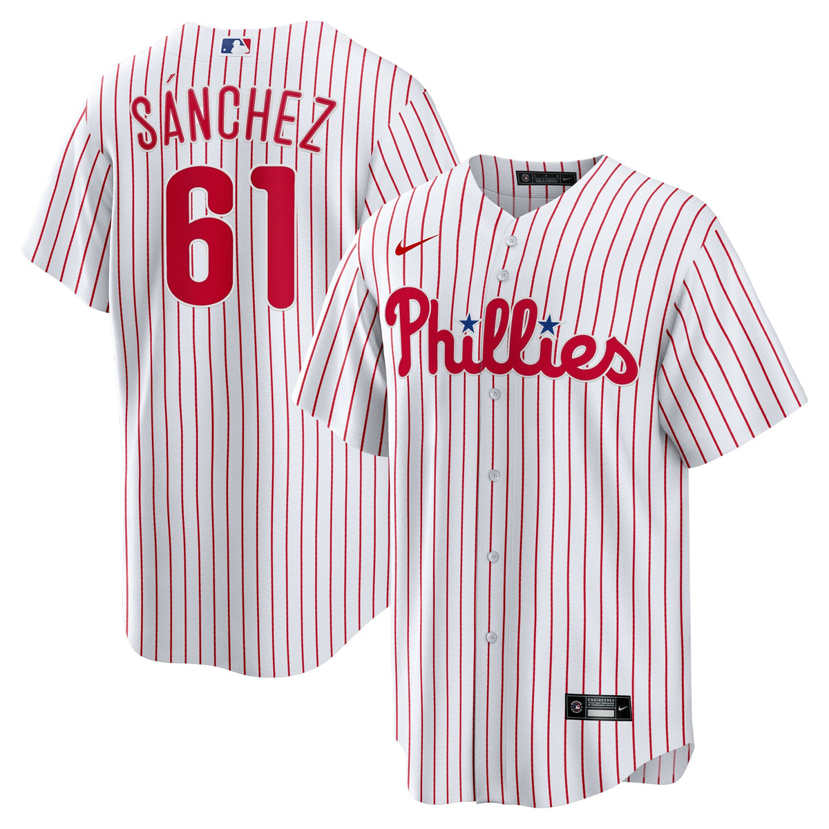 Philadelphia Phillies Cristopher Sanchez White Home Replica Jersey