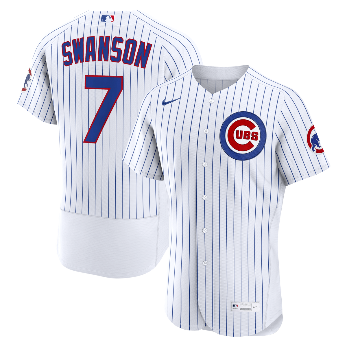 Chicago Cubs Dansby Swanson White Home Authentic Jersey