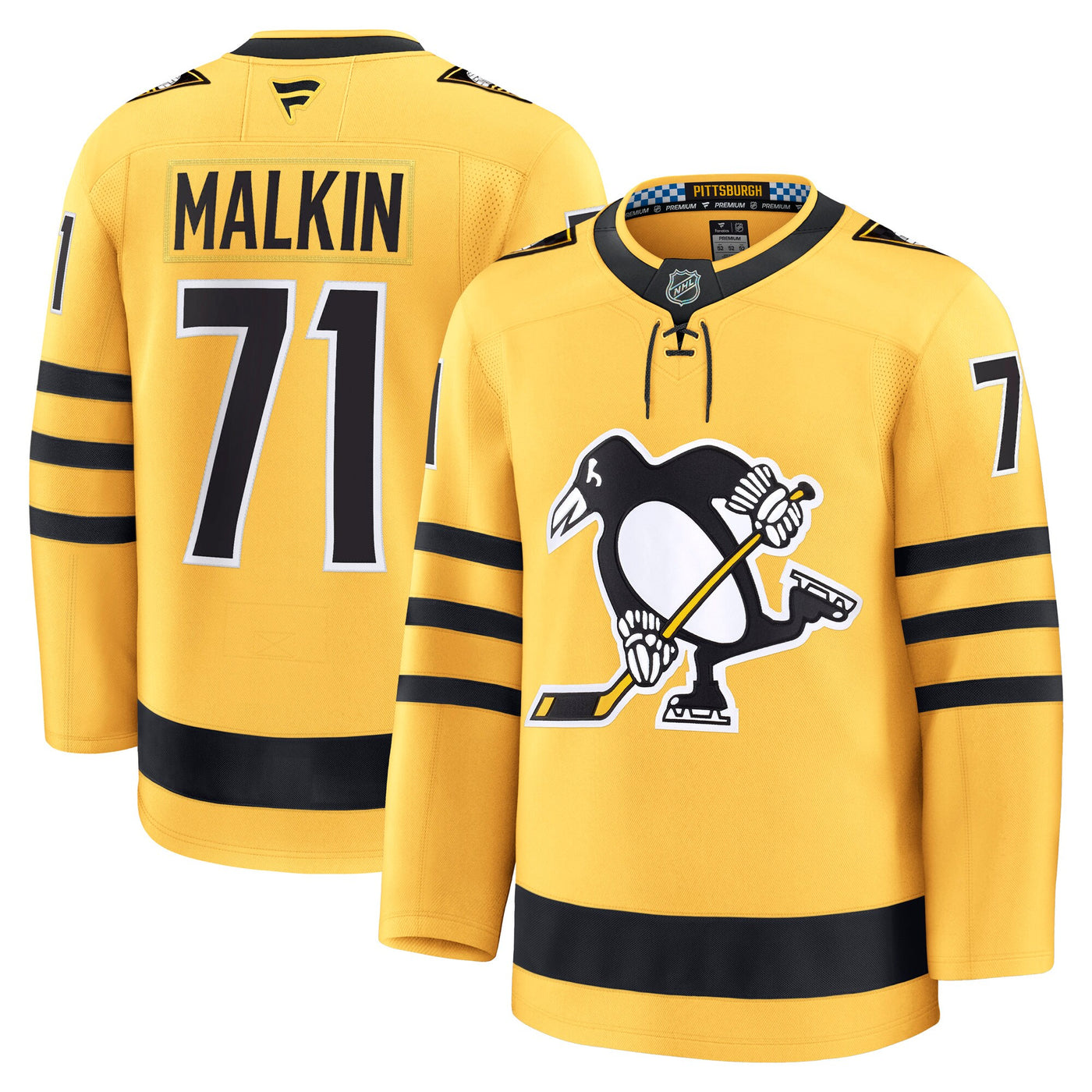 Pittsburgh Penguins Evgeni Malkin Fanatics Gold Alternate Premium Player Jersey