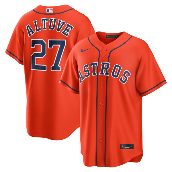Houston Astros Jose Altuve Nike Orange Alternate Replica Jersey