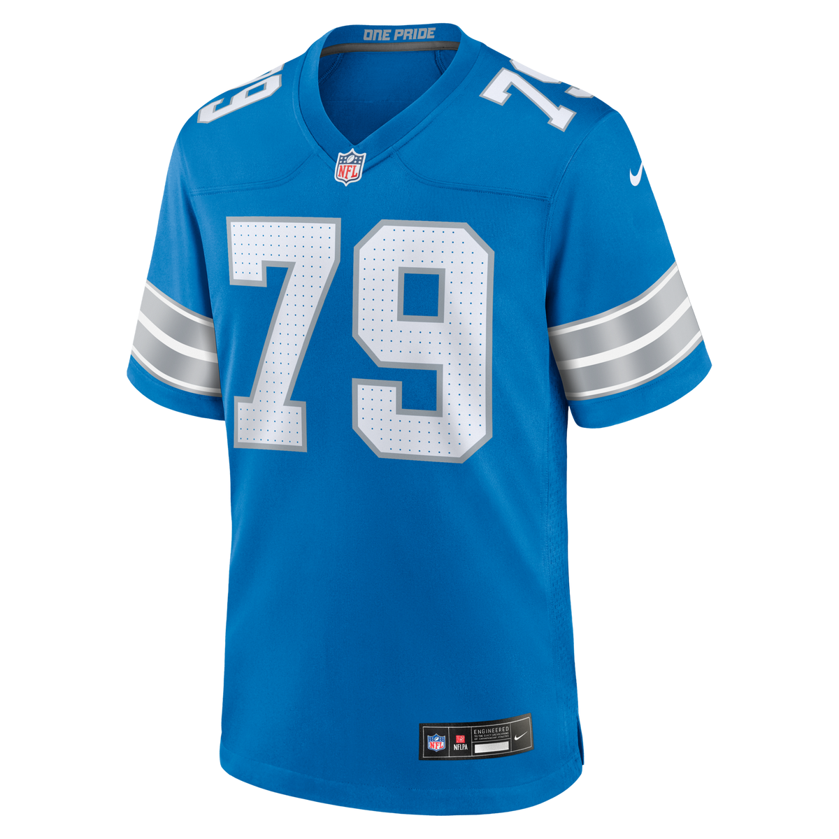 Detroit Lions Larry Borom Blue Team Game Jersey