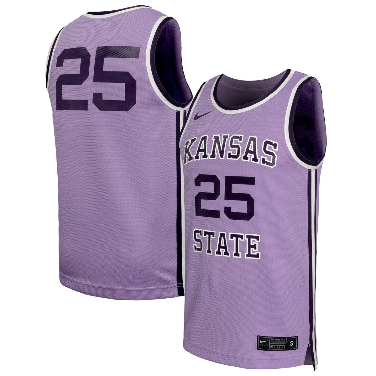 #24 Kansas State Wildcats Retro Replica Basketball Jersey - Lavender