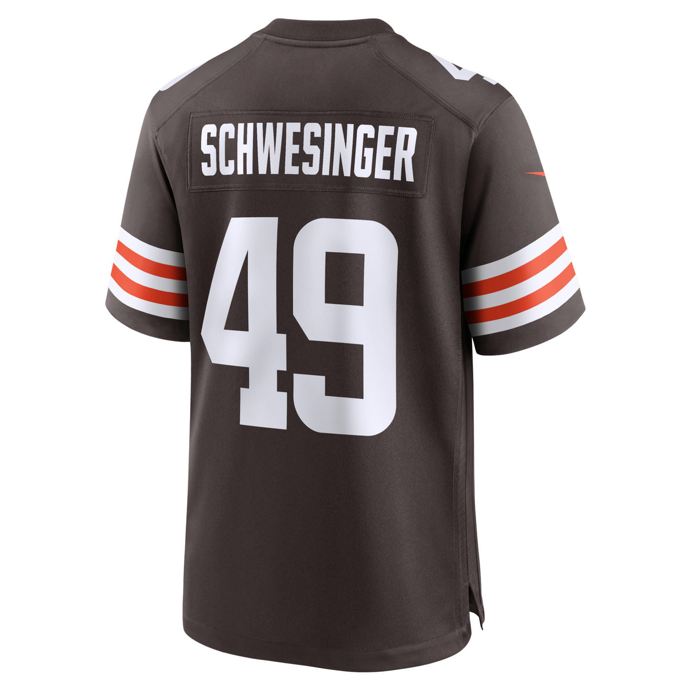Cleveland Browns Carson Schwesinger Nike Brown 2025 NFL Draft Game Jersey