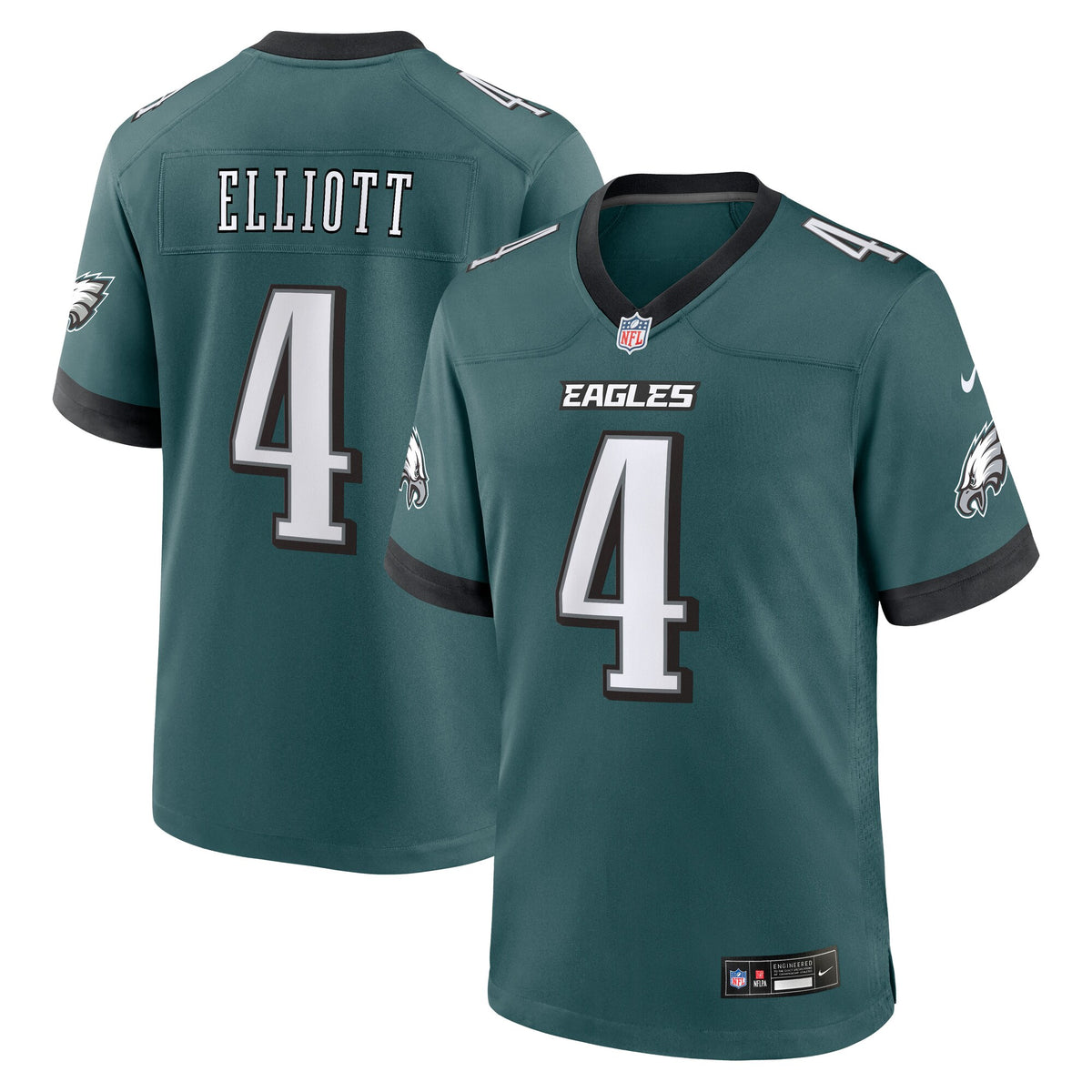 Philadelphia Eagles Jake Elliott Midnight Green Team Game Jersey