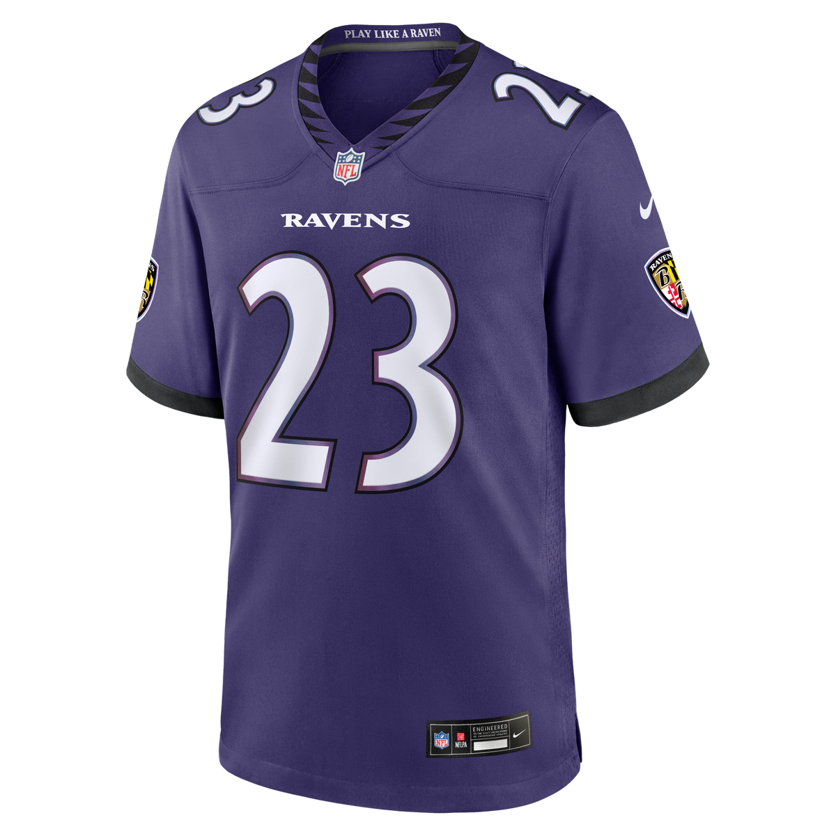 Baltimore Ravens Adam Randall Purple Team Game Jersey