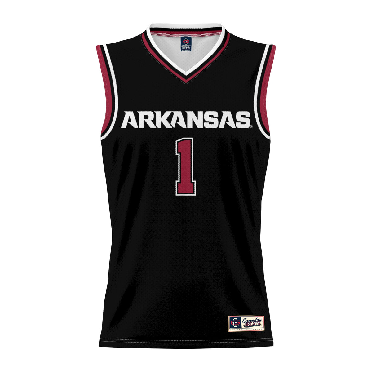 #1 Arkansas Razorbacks GameDay Greats Lightweight Basketball Jersey - Black