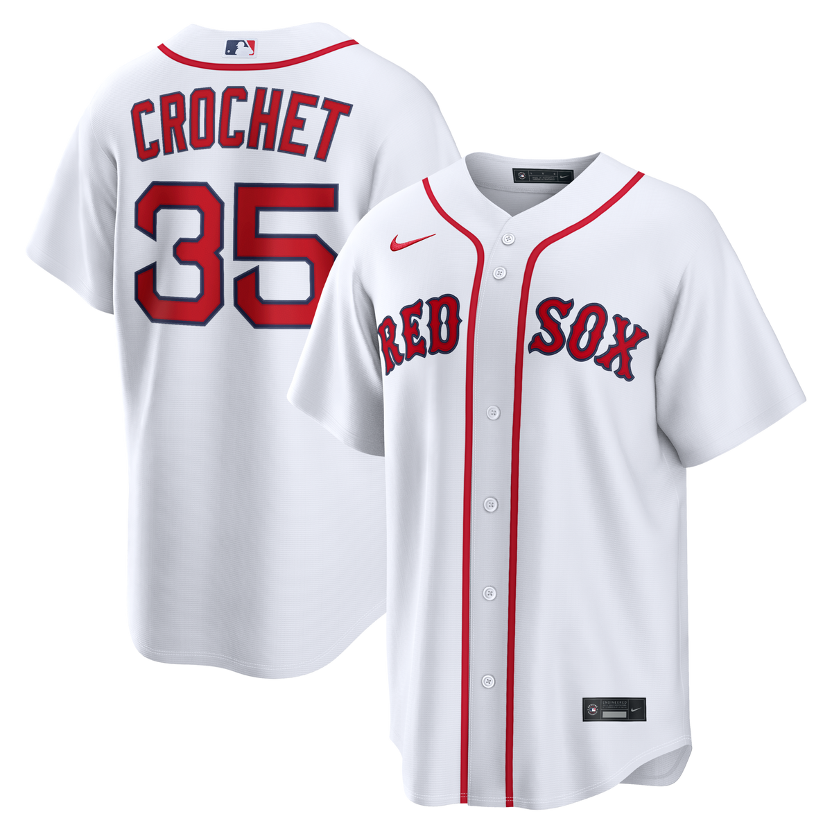 Boston Red Sox Garrett Crochet White Home Replica Jersey