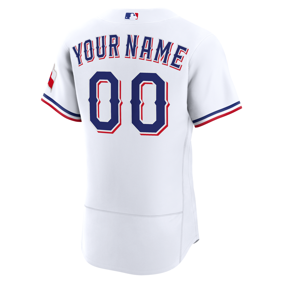 Texas Rangers White Home Authentic Custom Jersey
