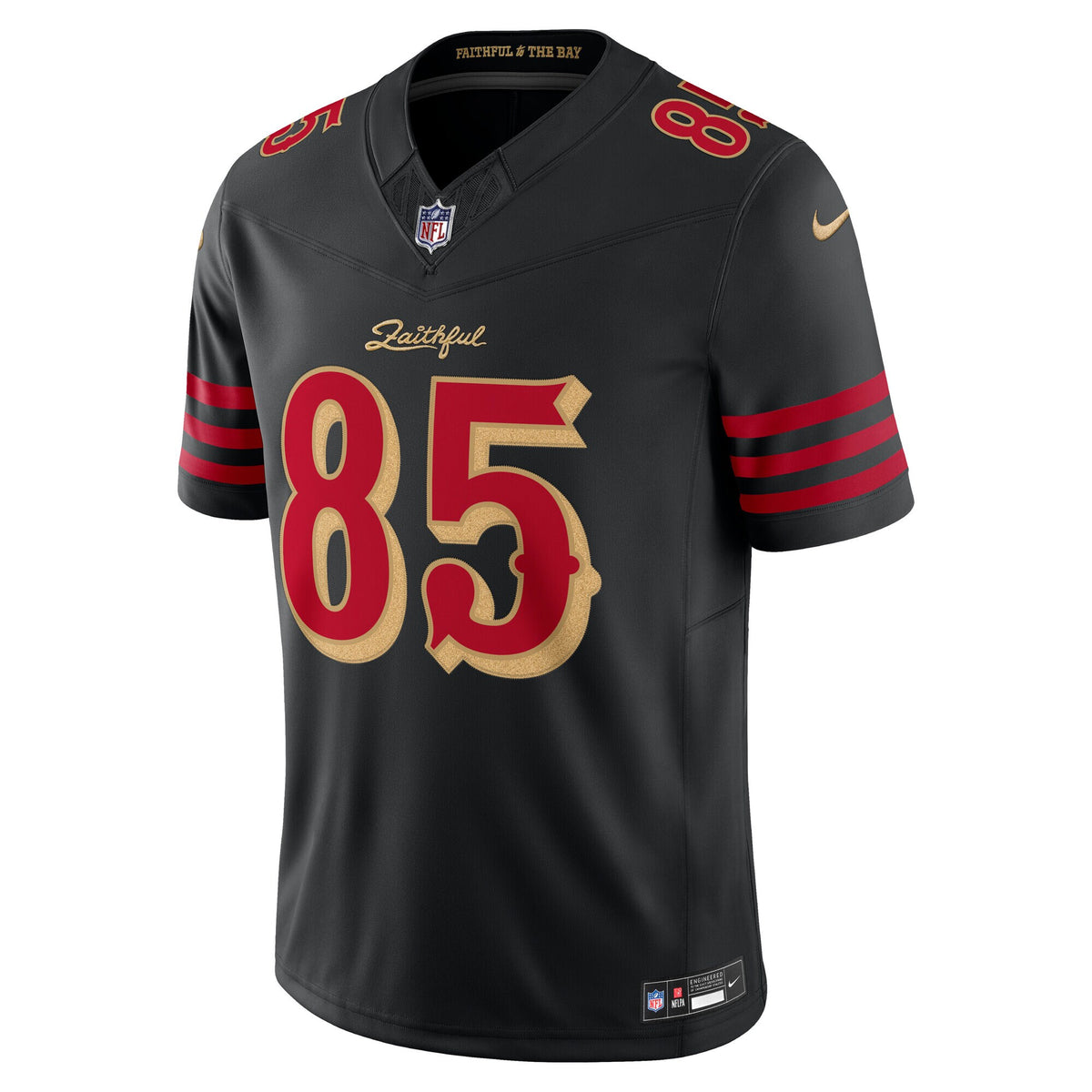 San Francisco 49ers George Kittle Black 2025 Rivalries Collection Stitched Limited Jersey