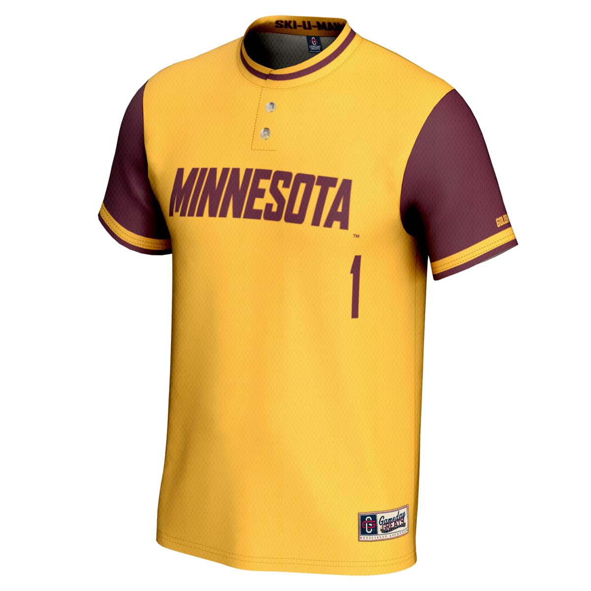 #1 Minnesota Golden Gophers GameDay Greats Lightweight Softball Jersey - Gold
