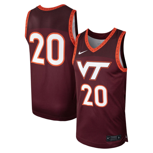 Nike #20 Maroon Virginia Tech Hokies Replica Basketball Jersey