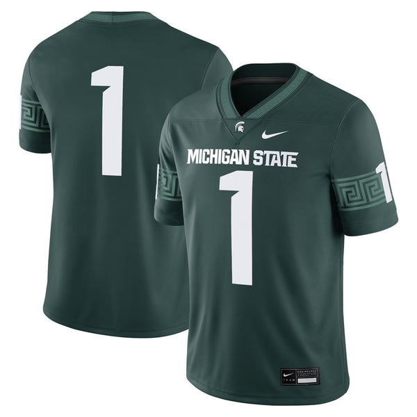 Nike #1 Green Michigan State Spartans Game Jersey