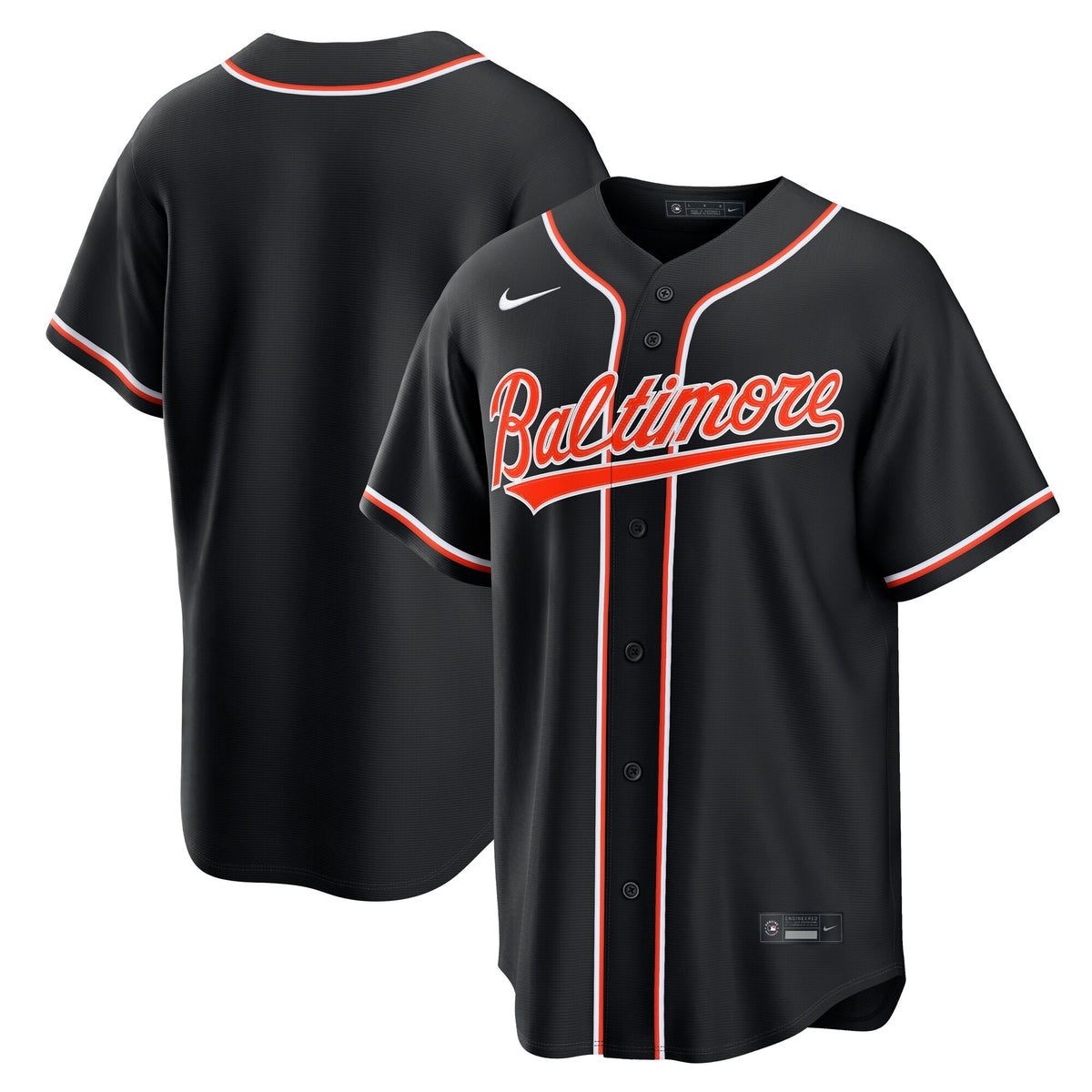Baltimore Orioles Fashion Replica Black Out Jersey