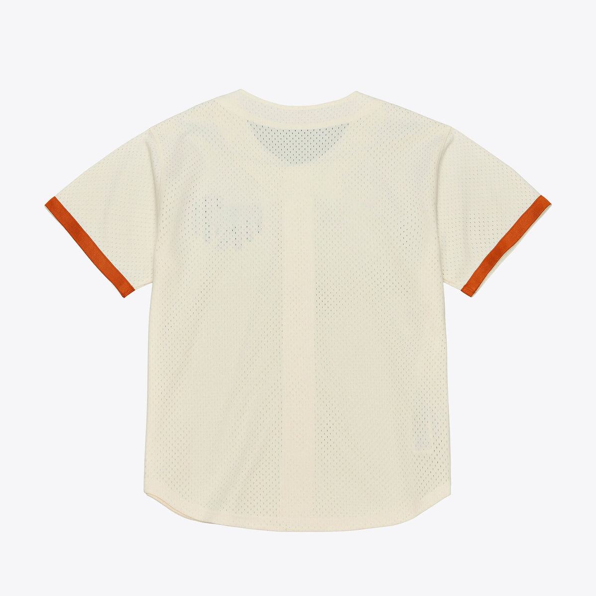 Texas Longhorns Mitchell & Ness Mesh Button-Up Batting Practice Baseball Jersey - Cream