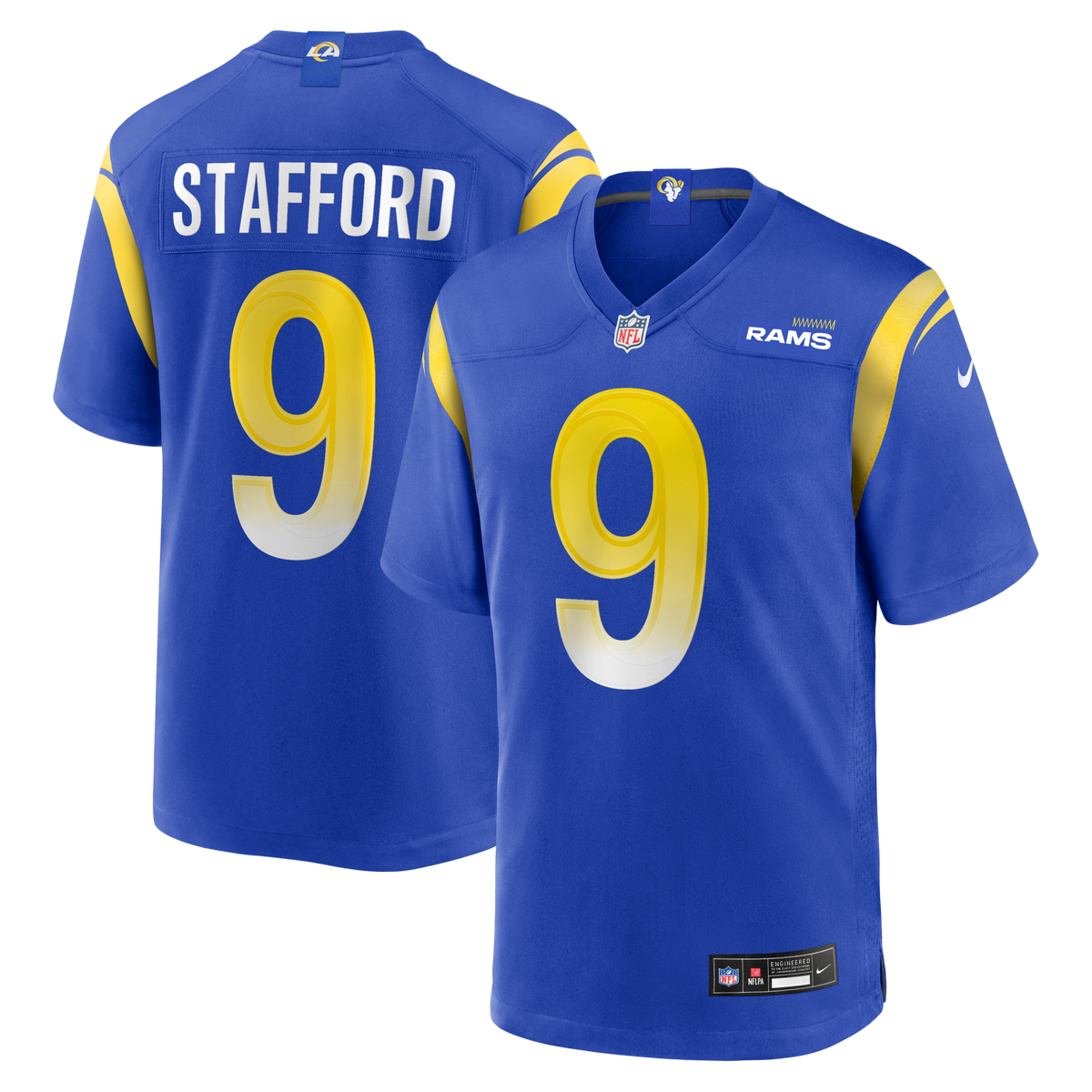 Los Angeles Rams Matthew Stafford Royal Player Game Jersey