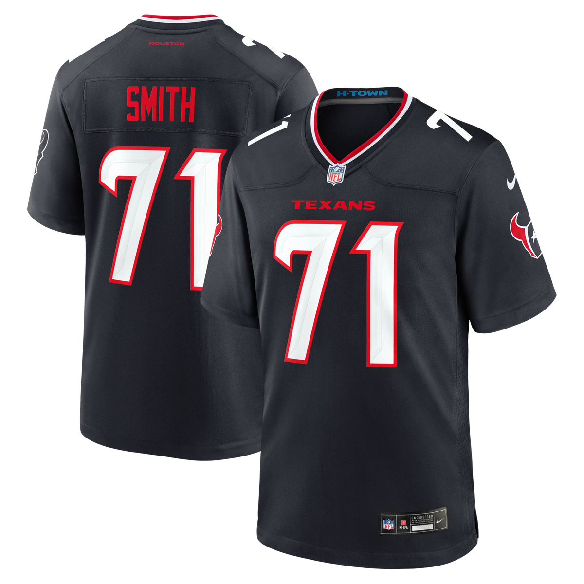 Houston Texans Braden Smith Navy Team Game Jersey