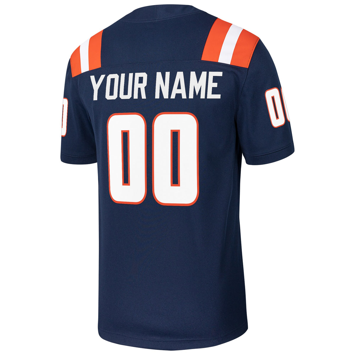 Illinois Fighting Illini Custom Football Game Jersey - Navy
