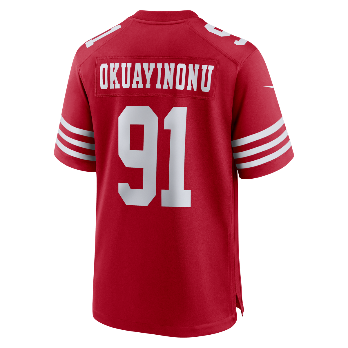 San Francisco 49ers Sam Okuayinonu Scarlet Team Game Jersey
