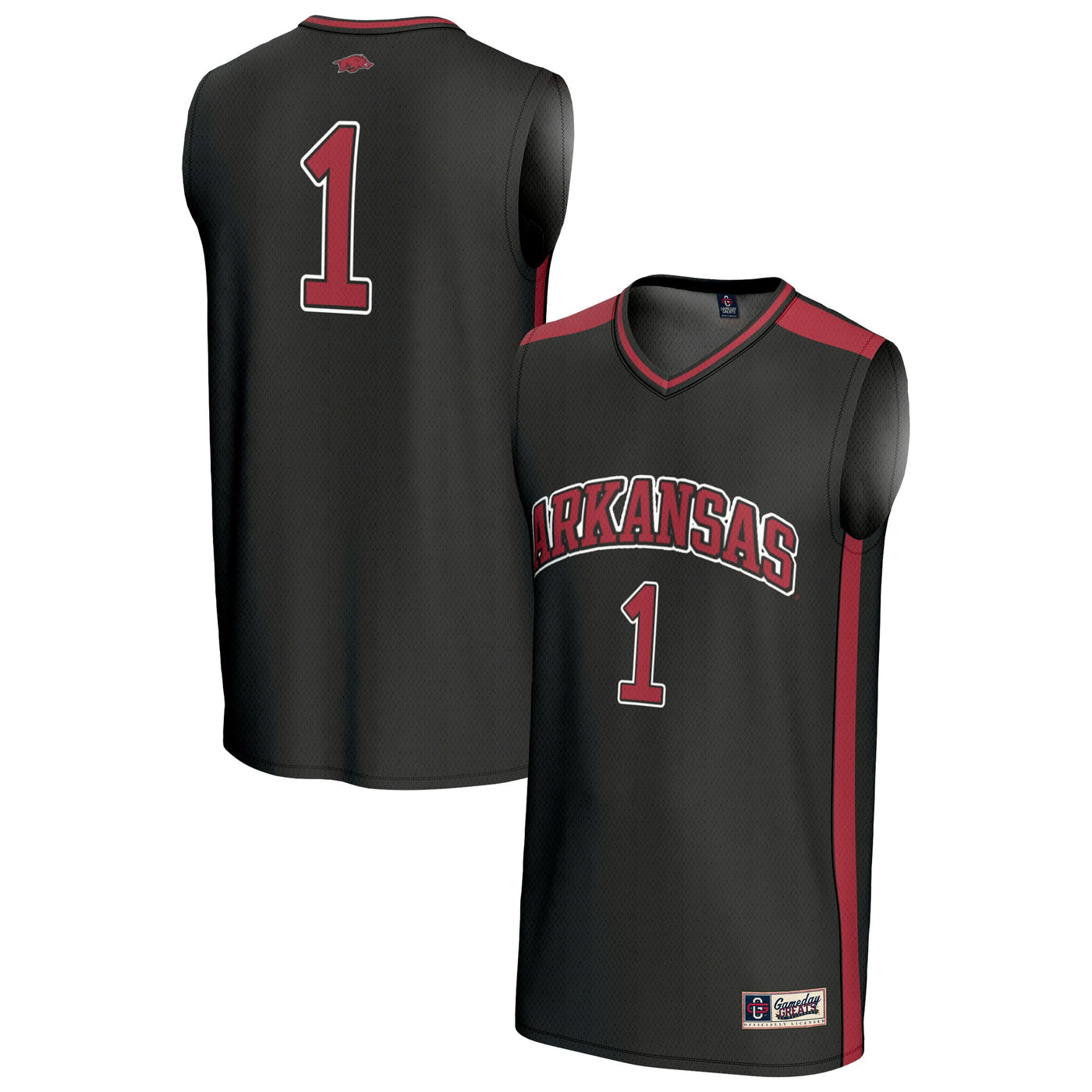 GameDay Greats #1 Black Arkansas Razorbacks Lightweight Basketball Fashion Jersey