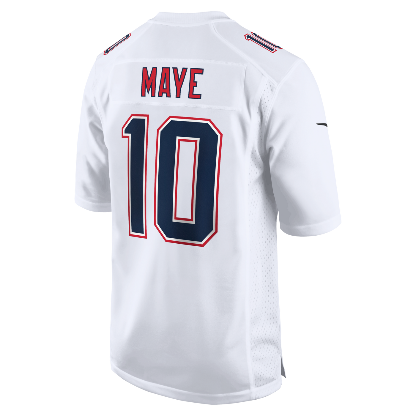 New England Patriots Drake Maye Nike Tundra White Game Jersey