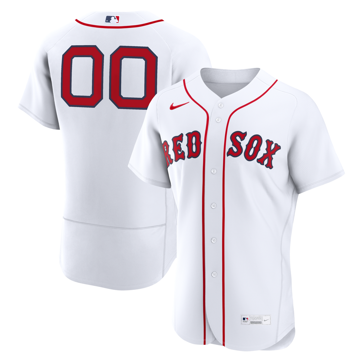 Boston Red Sox White Home Authentic Custom Jersey