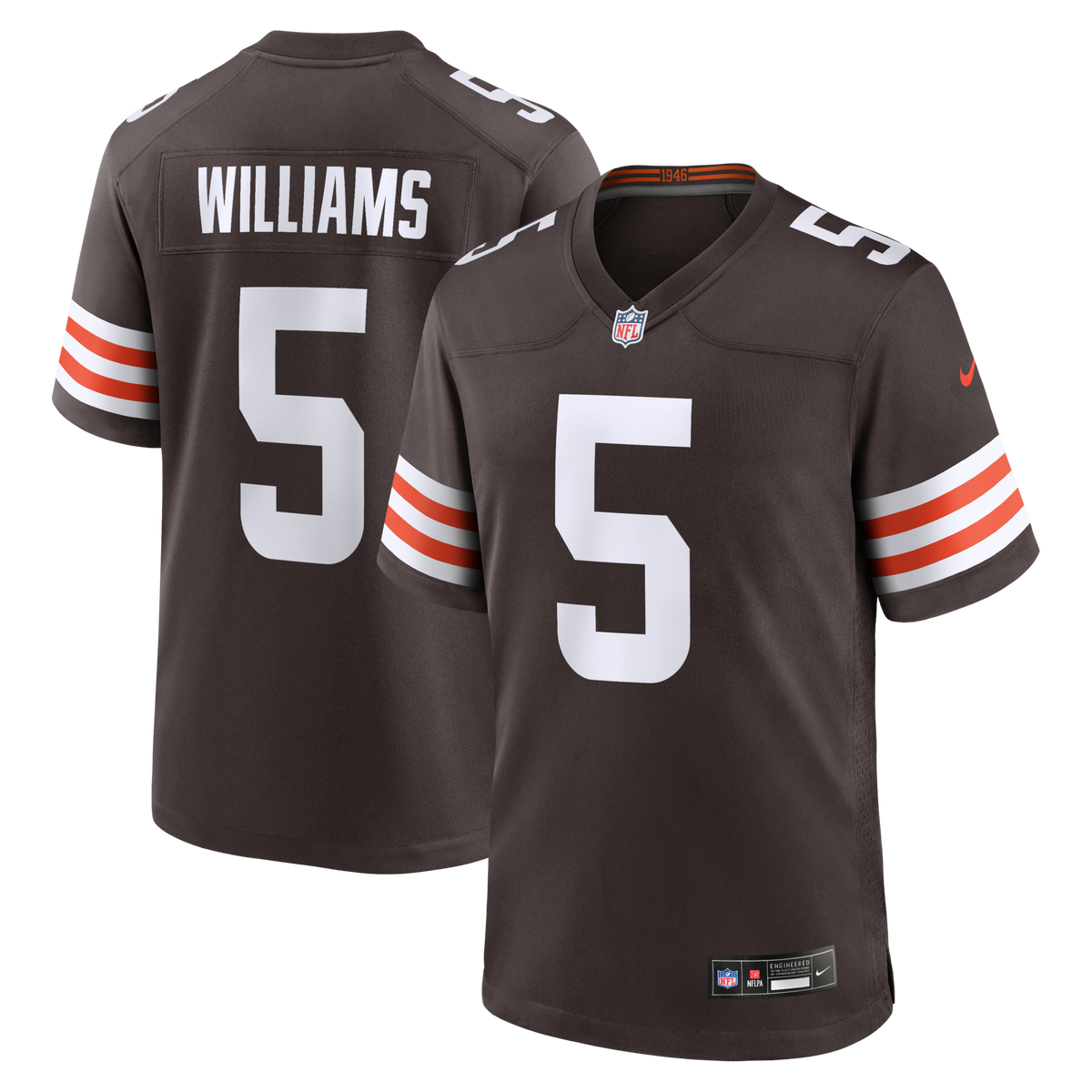 Cleveland Browns Quincy Williams Brown Team Game Jersey