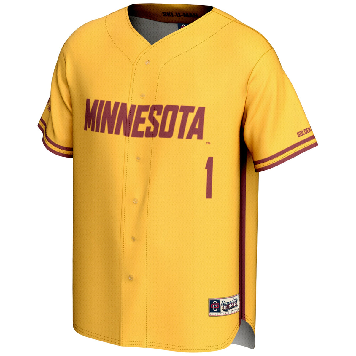 #1 Minnesota Golden Gophers GameDay Greats Lightweight Baseball Jersey - Gold