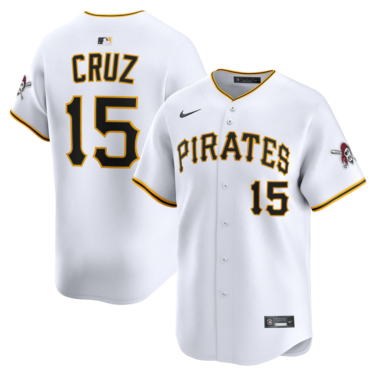 Pittsburgh Pirates Oneil Cruz White Home Limited Player Jersey