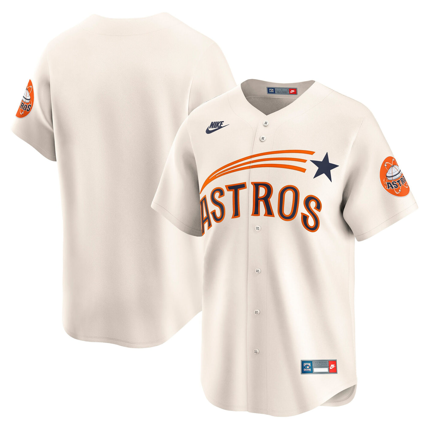 Houston Astros Nike Cream Cooperstown Collection Limited Jersey