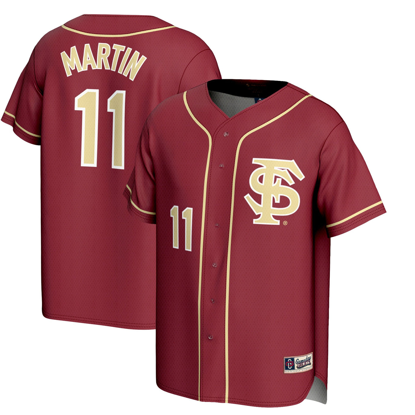 GameDay Greats Mike Martin Garnet Florida State Seminoles Lightweight Baseball Jersey