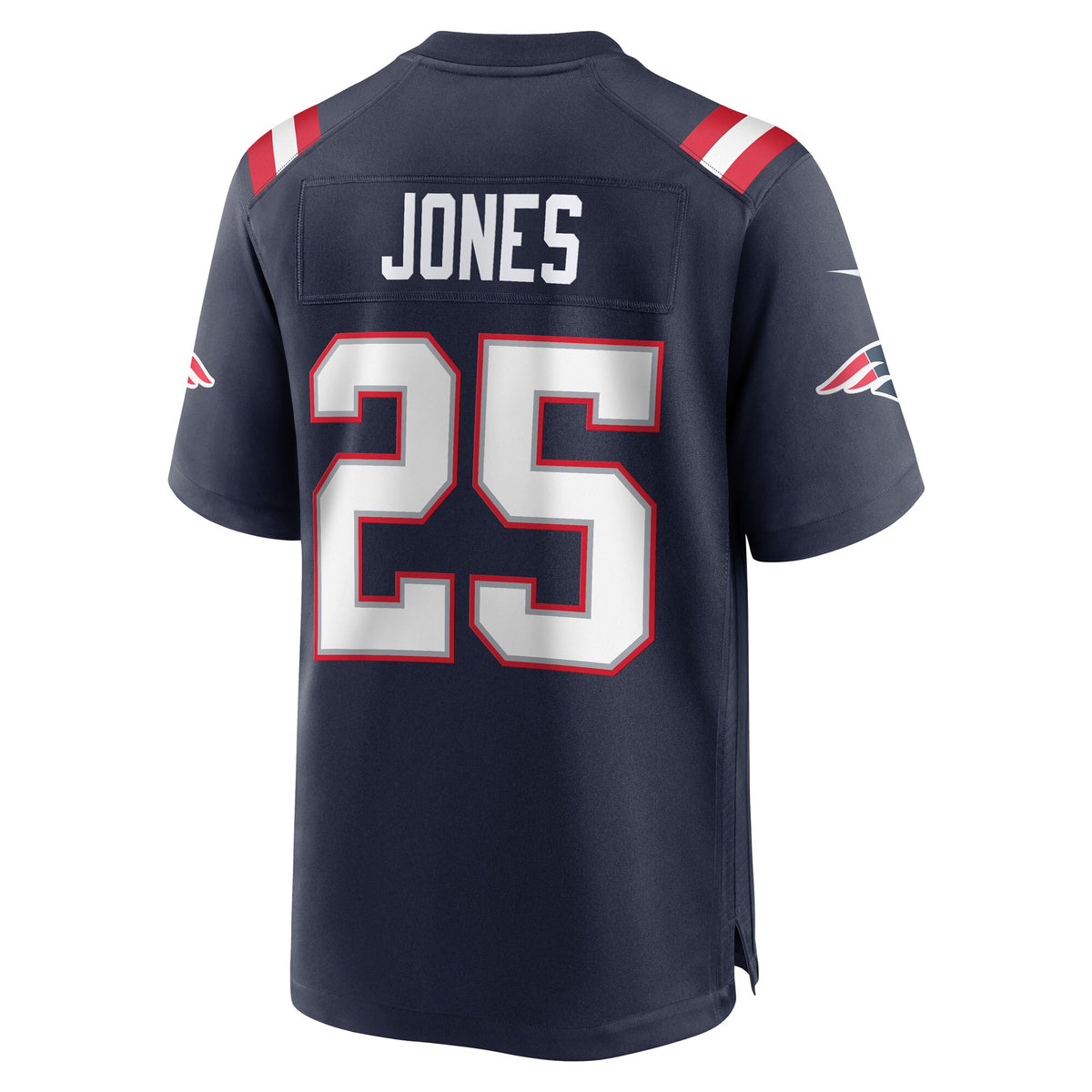 New England Patriots Marcus Jones Navy Game Player Jersey