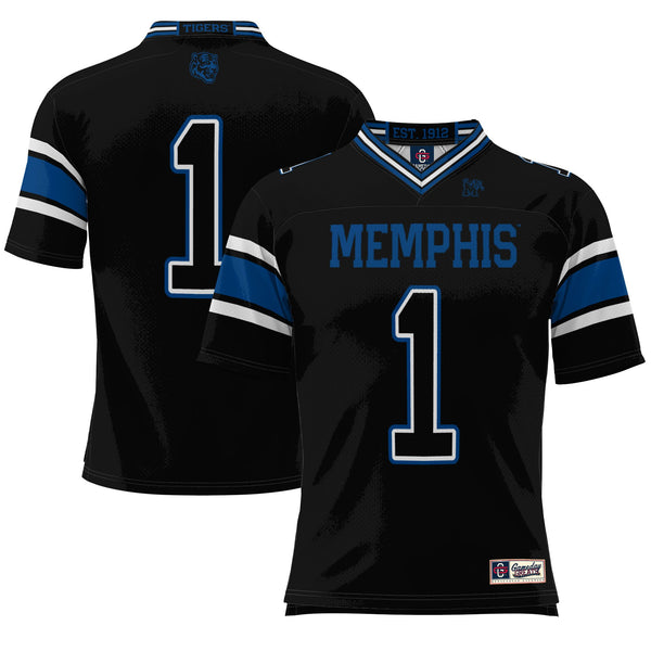 GameDay Greats #1 Black Memphis Tigers Endzone Football Jersey