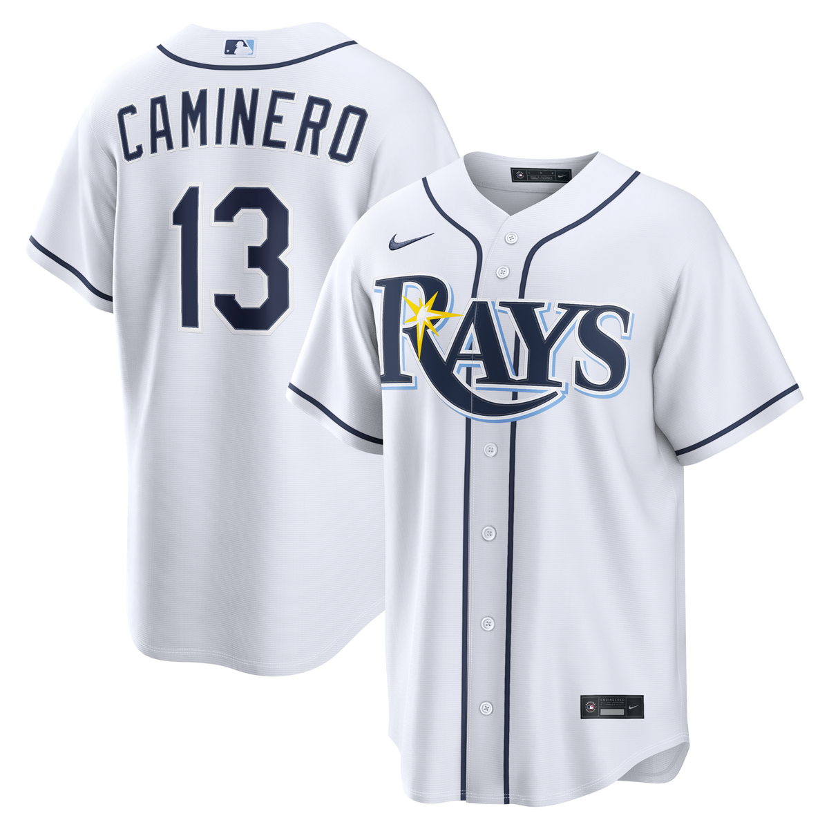 Tampa Bay Rays Junior Caminero White Home Replica Jersey