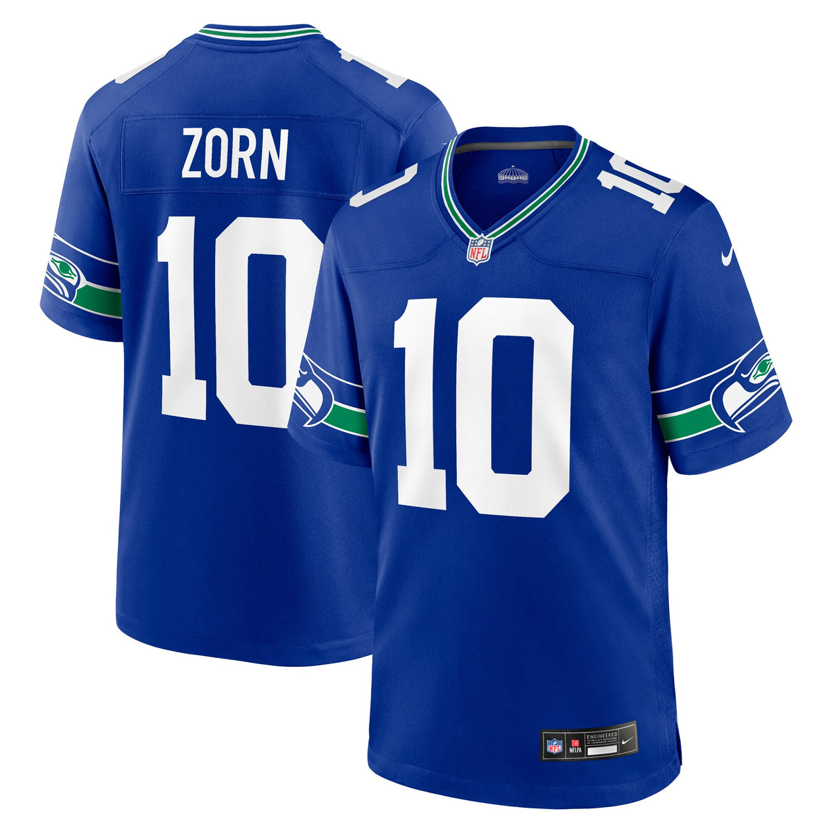 Seattle Seahawks Jim Zorn Royal Retired Player Alternate Game Jersey
