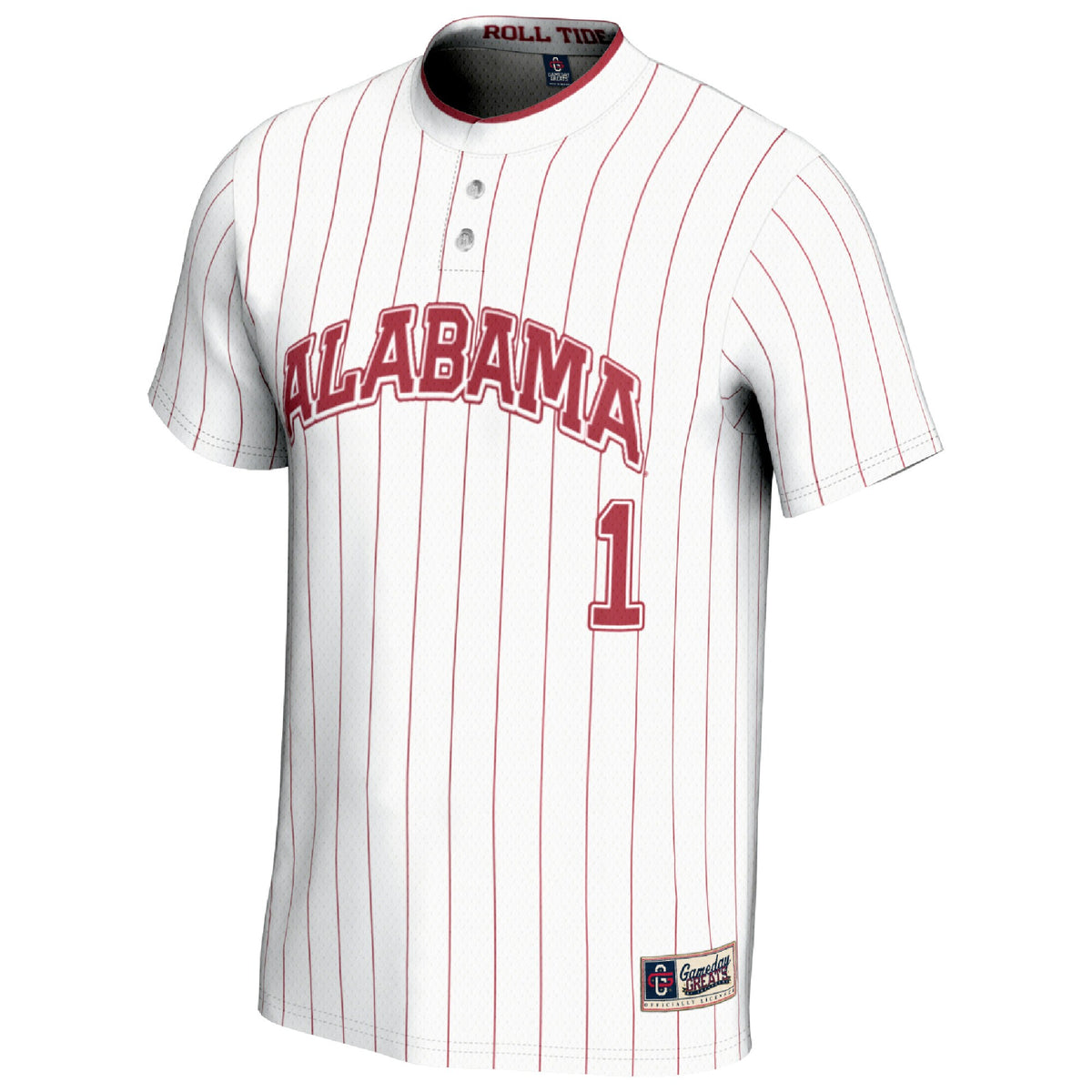 #1 Alabama Crimson Tide GameDay Greats Lightweight Softball Fashion Jersey - White